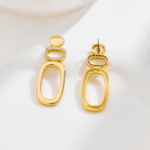 MIJENITI Gold Statement Earrings Geometric Dangle Earrings for Women Fashion Jewelry