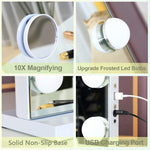 Load image into Gallery viewer, COOLJEEN Large Hollywood Vanity Mirror with Lights Bluetooth 18 Dimmable LED Bulbs, 3 Color Modes Lighted Makeup Mirror with USB Charging Port
