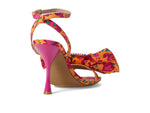 Load image into Gallery viewer, Betsey Johnson Women&#39;s Denly Heeled Sandal, Orange Floral, 8.5
