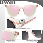 Load image into Gallery viewer, Myiaur Polarized Sunglasses for Women, Square Mirrored Trendy Shades with UV Protection Reduce Glare Sun Glasses
