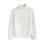 Load image into Gallery viewer, CHICWISH Women Comfy Casual Long Sleeve Heart Shape Patched White Knit Top Pullover Sweater
