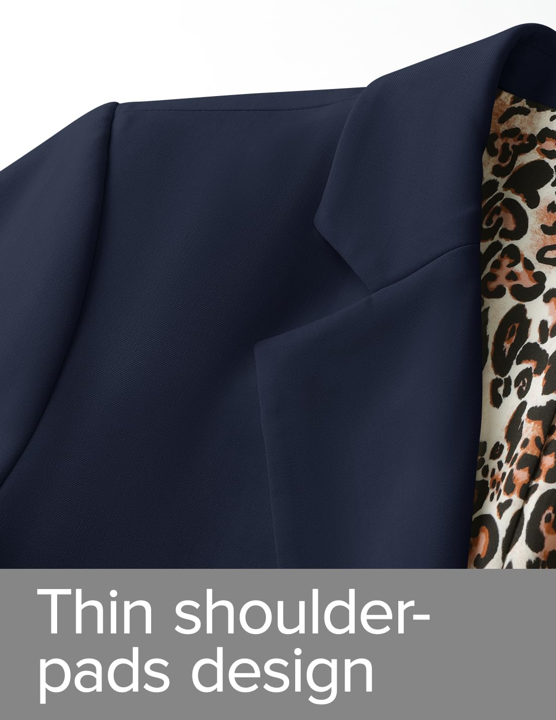 ZESICA Business Casual Blazers for Women 2025 Fall Work Office Jackets Lapel Open Front Blazer Outfits with Pockets,Navy,Small