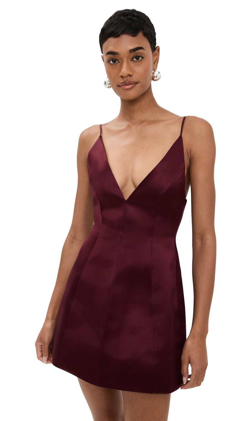 Retrofête Women's Giavanna Dress, Port, Red, S