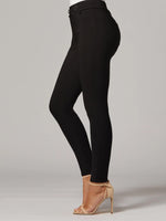 Load image into Gallery viewer, Conceited Stretch Slacks for Women - Wear to Work - Tummy Control - Slim Leg - Pockets - Ponte - (Available in Plus Size) - Endorse - Black - Small
