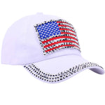 Load image into Gallery viewer, oaesc Patriotic American Flag Baseball Cap USA Bling Sparkle Hat for Women 4th July Summer Sun Cap
