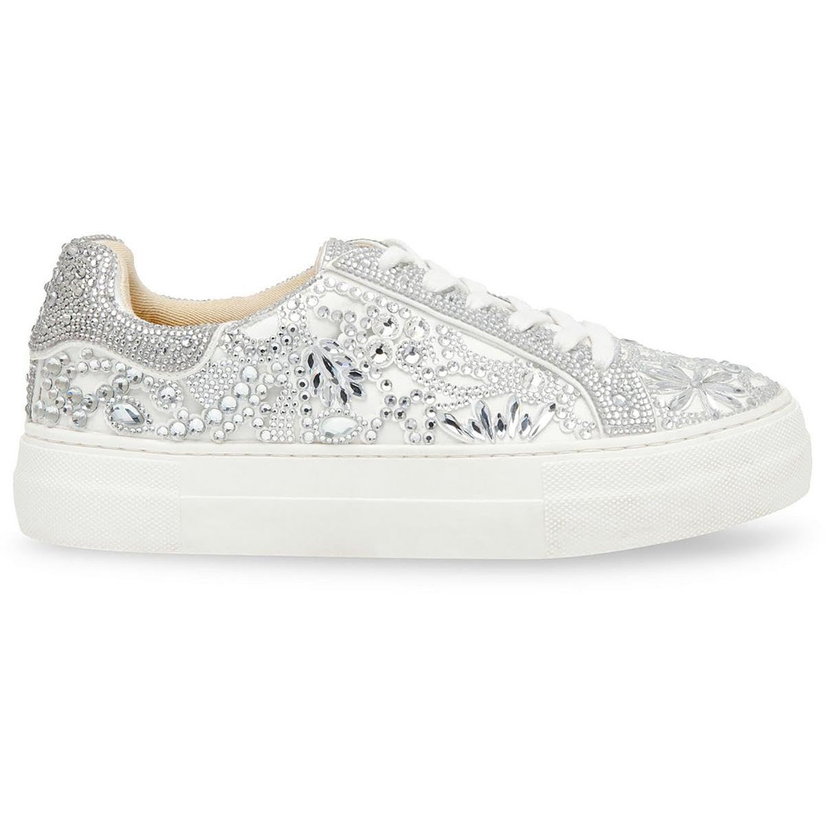 Betsey Women's Reily Sneaker, White, 7.5