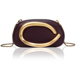 Load image into Gallery viewer, PU Leather Women's Evening Handbags Chocolates Clutch Purse Easy Match with Chain Crossbody Metal Decoration Shoulder Bag
