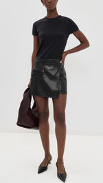 Load image into Gallery viewer, PAIGE Women's Isca Faux Leather Skirt, Black, 10
