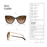 Load image into Gallery viewer, Ralph Lauren RA5203 109013 54MM Black Nude/Brown Gradient Cateye Sunglasses for Women +Bundle with Accessory Eyewear Kit
