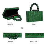 Load image into Gallery viewer, Acrylic Purses Evening Clutch Bag Marbling Handbags for Women Cross Body Bag with Pearl Chain Formal Wedding Prom Party (Dark Green)
