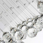 Load image into Gallery viewer, Maxax Rectangle Crystal Raindrop Chandelier, 8 Lights Modern Flush Mount Pendant Lighting, K9 Clear Ceiling Light Fixture, for Living Room, Bedroom, Dining Room, Kitchen Island
