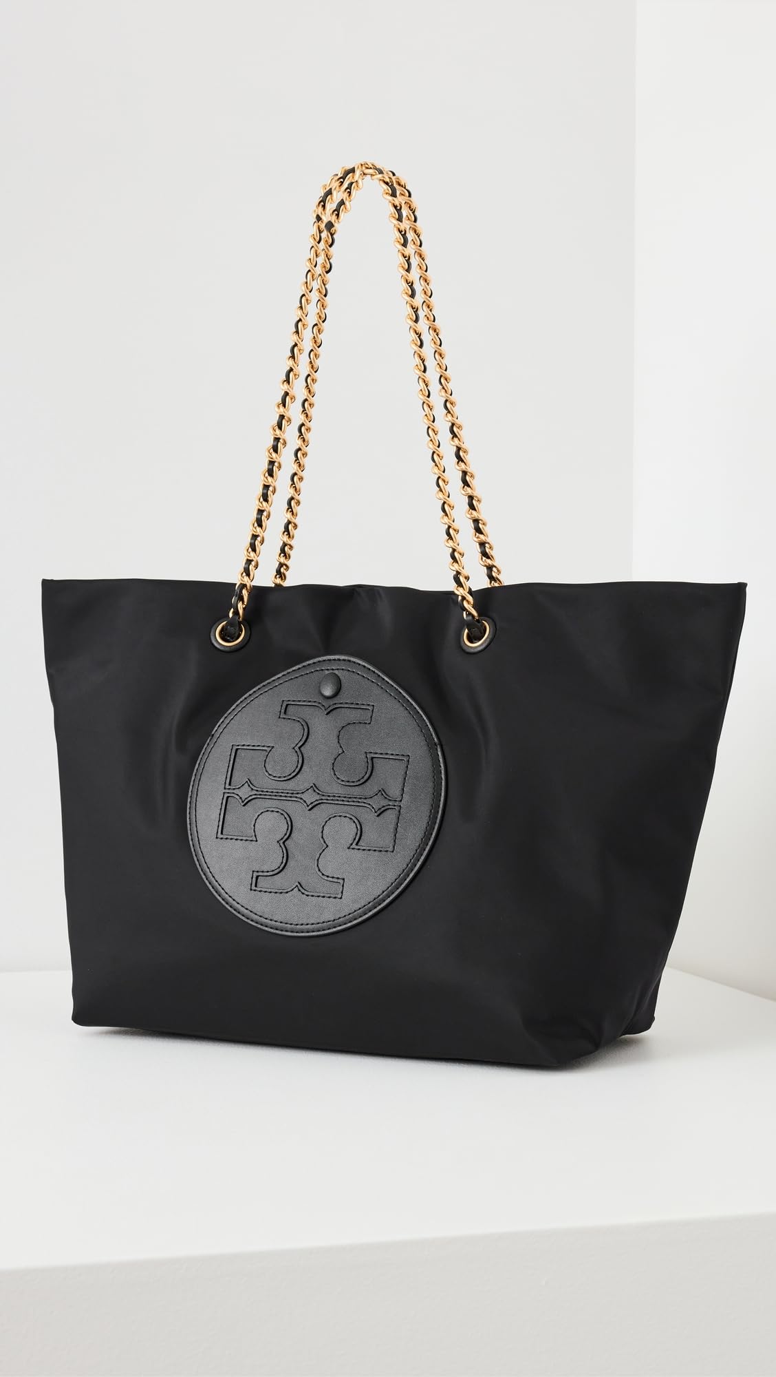 Tory Burch Women's Ella Chain Tote, Black, One Size