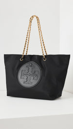 Load image into Gallery viewer, Tory Burch Women&#39;s Ella Chain Tote, Black, One Size
