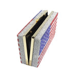 Load image into Gallery viewer, QMLGB Glitter Women Rhinestone Evening Bag Flag Clutch Purse Diamonds Shoulder Handbag for Prom Cocktail Party, Multicolor
