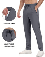 Load image into Gallery viewer, PARISDIARY 3 Pack Mens Athletic Sweatpants with Zipper Pockets,Workout Gym Joggers Pants for Men Running Jogging Pants-BlackDark GrayNavy-L
