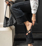 Load image into Gallery viewer, Studded Purses Y2k Shoulder Bag 90s Punk Women Small Shouder Purse Vegan Leather Designer Handbags Streetwear 2000s (Black,One Size)
