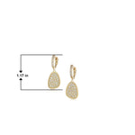 Load image into Gallery viewer, AGS Certified 14K Yellow Gold 1-1/3 Cttw Diamond Leaf Dangle Earrings (H-I Color, I1 Clarity)
