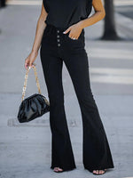 Load image into Gallery viewer, KUNMI Women's Flare Bell Bottom Jeans High Waisted Wide Leg Bootcut Jeans Stretchy Denim Pants
