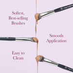 Load image into Gallery viewer, BK BEAUTY BRUSHES - ANGIE HOT &amp; FLASHY Travel Brush Set with Pouch - Foundation Makeup Brushes - Brush for Liquid or Cream Foundations - Under-Eye Concealer | Bronzer, Blush &amp; Highlighter Makeup Brush

