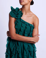 Load image into Gallery viewer, PATBO, Rosette One Shoulder Gown, 4, Galapagos
