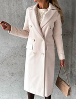 Load image into Gallery viewer, IDEALSANXUN Wool Coats for Women Peacoat Womens Coat Long Ladies Cute Dress Coat Jackets Overcoat Winter Clothes Outfits 2025, Beige, M
