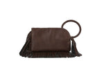 Load image into Gallery viewer, Womens Clutch Purse Wristlet Wallet Evening w/Hand Strap Casual Formal Vegan Leather - Metro Muse (FRINGE-COFFEE)
