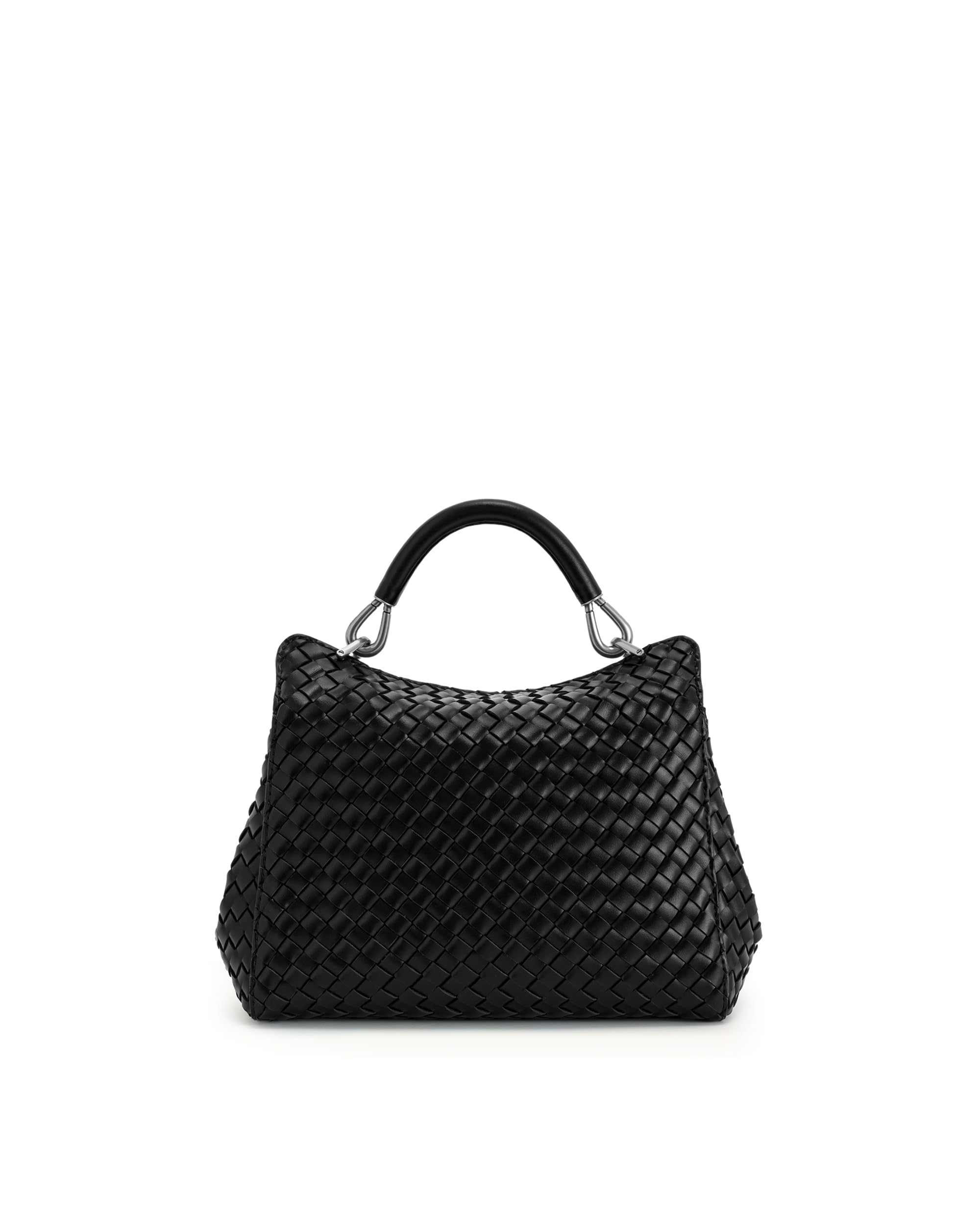 JW PEI Women's Lucia Classic Top Handle Woven Bag - Black