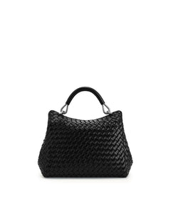 JW PEI Women's Lucia Classic Top Handle Woven Bag - Black