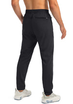 Load image into Gallery viewer, G Gradual Men&#39;s Sweatpants with Zipper Pockets Tapered Joggers for Men Athletic Pants for Workout, Jogging, Running (Black, Medium)

