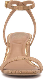 Load image into Gallery viewer, Vince Camuto Women's Hamda Ankle Strap High Heel Sandals, Natural/Gold, 8.5 Medium
