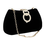 Load image into Gallery viewer, Buric Clutch Purses for Women Fashion Evening Bag Gold Clutch Small Crossbody Bag with Detachable Chain for Party/Wedding (Black)
