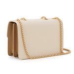 Load image into Gallery viewer, Crossbody Bags Cute Faux Leather Trendy Cross Body Purses for Women Small Color-Block Designer Handbags Ladies Satchel Chain Strap Shoulder Bag Beige White
