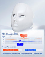 Load image into Gallery viewer, NEWKEY LED Face Mask Light Therapy,Red Light Therapy for Face Wrinkle Blue Light Therapy Mask for Face Acne,150LEDs,10 Min Auto Shut off, Wired
