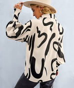 Load image into Gallery viewer, Mincib Women&#39;s Floral Print Blouse Long Sleeve Button Down Shirts Casual Dressy Blouse Shirts Tops(Apricot,L)
