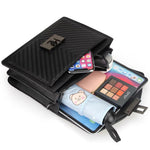 Load image into Gallery viewer, Women's Top Handle Bag with Strap Quilted Crossbody Bags Designer Handbags for Women Black Leather Cross body Purse Luxury Satchel Purses Flap Shoulder Bag
