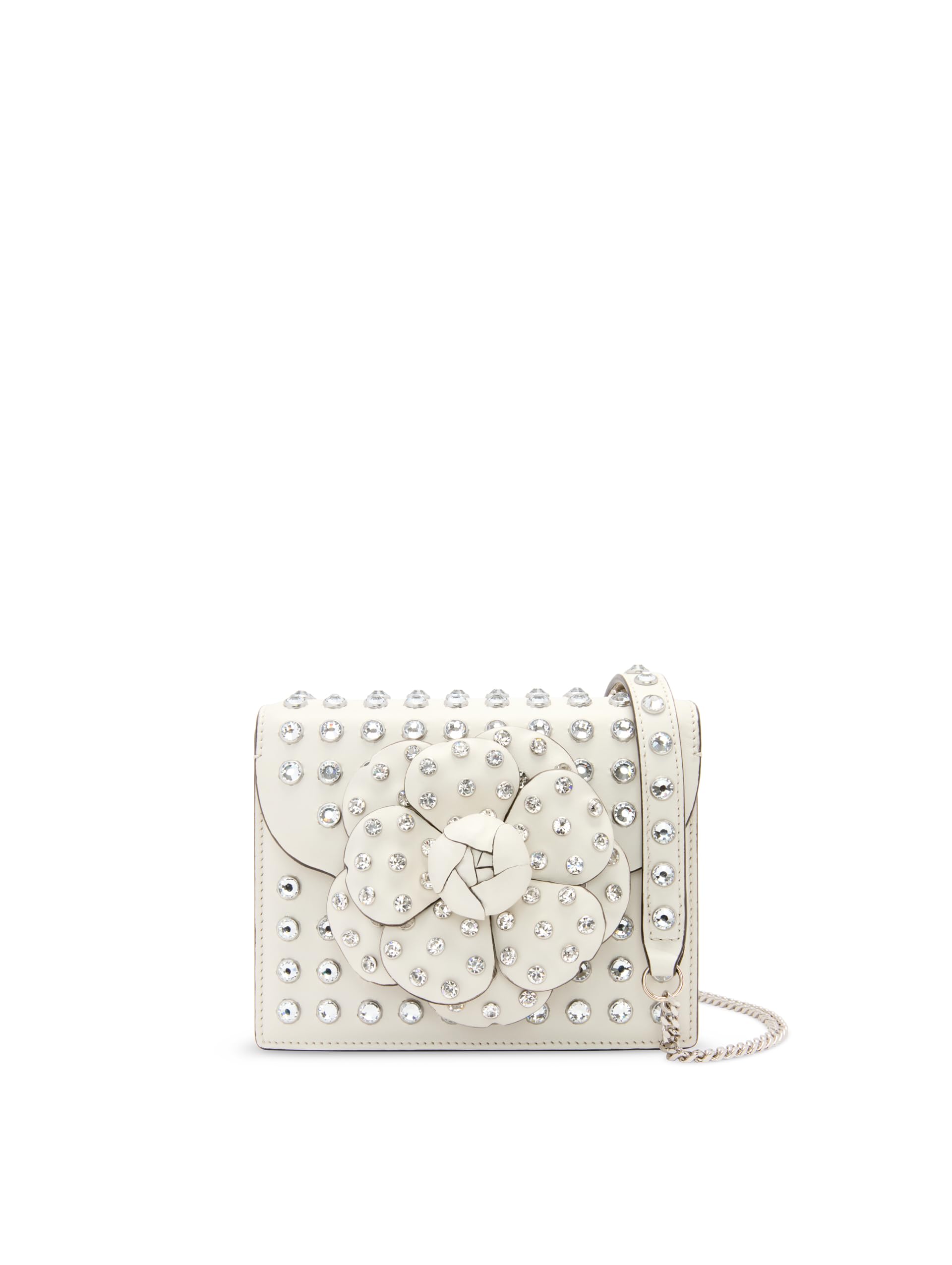 Oscar de la Renta, Crystal Stud Mini TRO Bag, Ivory