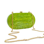 Load image into Gallery viewer, GSYPS Acrylic Clutch Purse Marbled Evening Handags Elegant Shoulder Bag for Wedding Cocktail Party Prom C-Green

