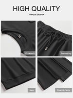 Load image into Gallery viewer, ANRABESS Two Piece Sets for Women Summer Sleeveless Sweatsuits Wide Leg Casual Lounge Set Matching Vacation Travel Outfits Medium

