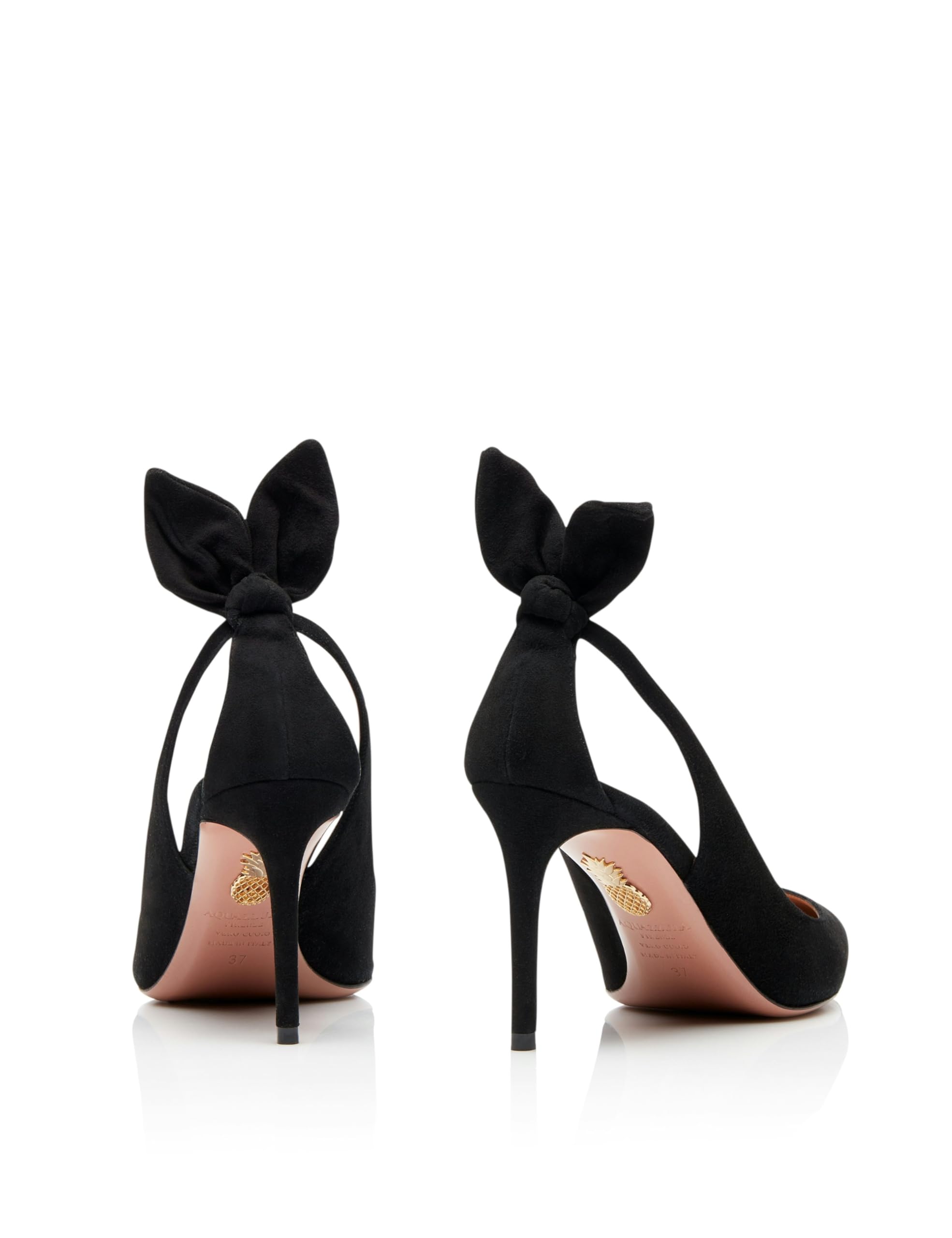 Aquazzura Bow Tie Pump 85, Black, 5