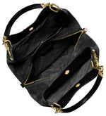 Load image into Gallery viewer, Michael Kors Lillie Large Chain Shoulder Bag, Gold-Tone Hardware/Suede Leather/Black
