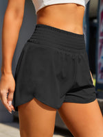 Load image into Gallery viewer, BMJL Women&#39;s Athletic Shorts High Waisted Running Short Pocket Sporty Shorts Gym Elastic Workout Shorts(M,Black)
