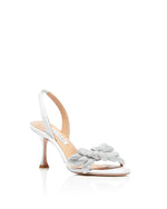 Load image into Gallery viewer, Aquazzura Galactic Flower Sandal 75, White, 8.5
