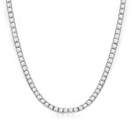 Load image into Gallery viewer, SXT.FSITATO 18inch Tennis Necklace for Women, Hypoallergenic 4mm Cubic Zirconia Chain, 18K White Gold Plated Round Cut Faux Diamond Jewelry Gift - Versatile Length Elegant Layering Necklace
