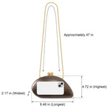 Load image into Gallery viewer, NEWROGENG Acrylic Seashell Clutch Purse for Women, Elegant Marble Evening Bag with Gold-Tone Magnetic Clasp, Wedding Party Clutch Handbags, Bronze
