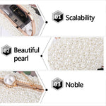 Load image into Gallery viewer, YYIHER Pearl Clutch Purses for Women - White Evening Handbags Beaded Wedding Bridal Clutch for Parties Prom
