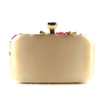 Load image into Gallery viewer, Lanpet Women Clutches Flower Evening Handbag Chain Strap Shoulder Bag Gold
