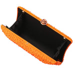 Load image into Gallery viewer, Vistatroy Women&#39;s Evening Bag Sparkling Rhinestone Wedding Evening Party Clutch Handbag Purse Chain Shoulder Crossbody Bag (orange)
