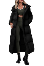 Load image into Gallery viewer, PRETTYGARDEN Women's Winter Long Puffer Coats Hooded Zip Up Casual Thickened Down Jackets Trendy Warm Clothes Outerwear (Black,Medium)
