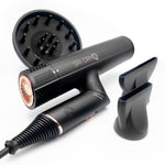 Load image into Gallery viewer, Skin Research Institute DryQ “Smart” Hair Dryer - Super Lightweight, Foldable - Powerful, Quiet Motor - Infrared and Ionic Technology - 3 Magnetic Attachments - Heat Control with Locking Switch
