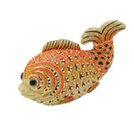 Load image into Gallery viewer, Tngan Women Mini Fish Clutch Luxury Rhinestones Purse Sparkling Banquet Handbag Wedding Party Clutch Bag, Gold Orange
